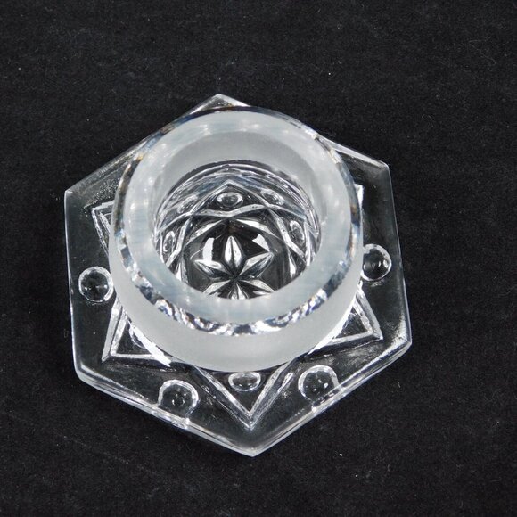 Imperial Glass Cape Cod Clear Rare Horseradish Jar with Lid Discontinued 3.75" - Picture 7 of 9